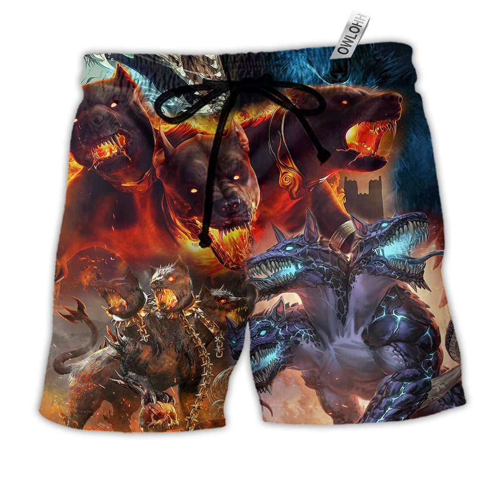 Dog Larva And Frozen - Beach Short - Owls Matrix LTD