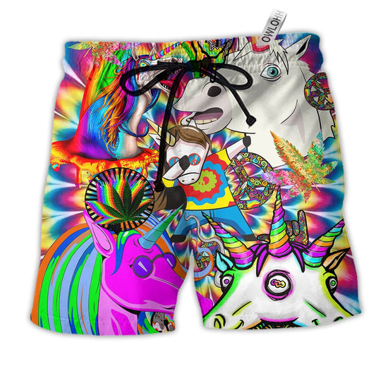 Hippie Unicorn Dream For Wonderland - Beach Short - Owls Matrix LTD