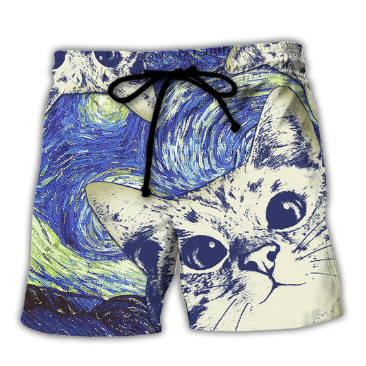 Cat Love Life Cute Style – Beach Short