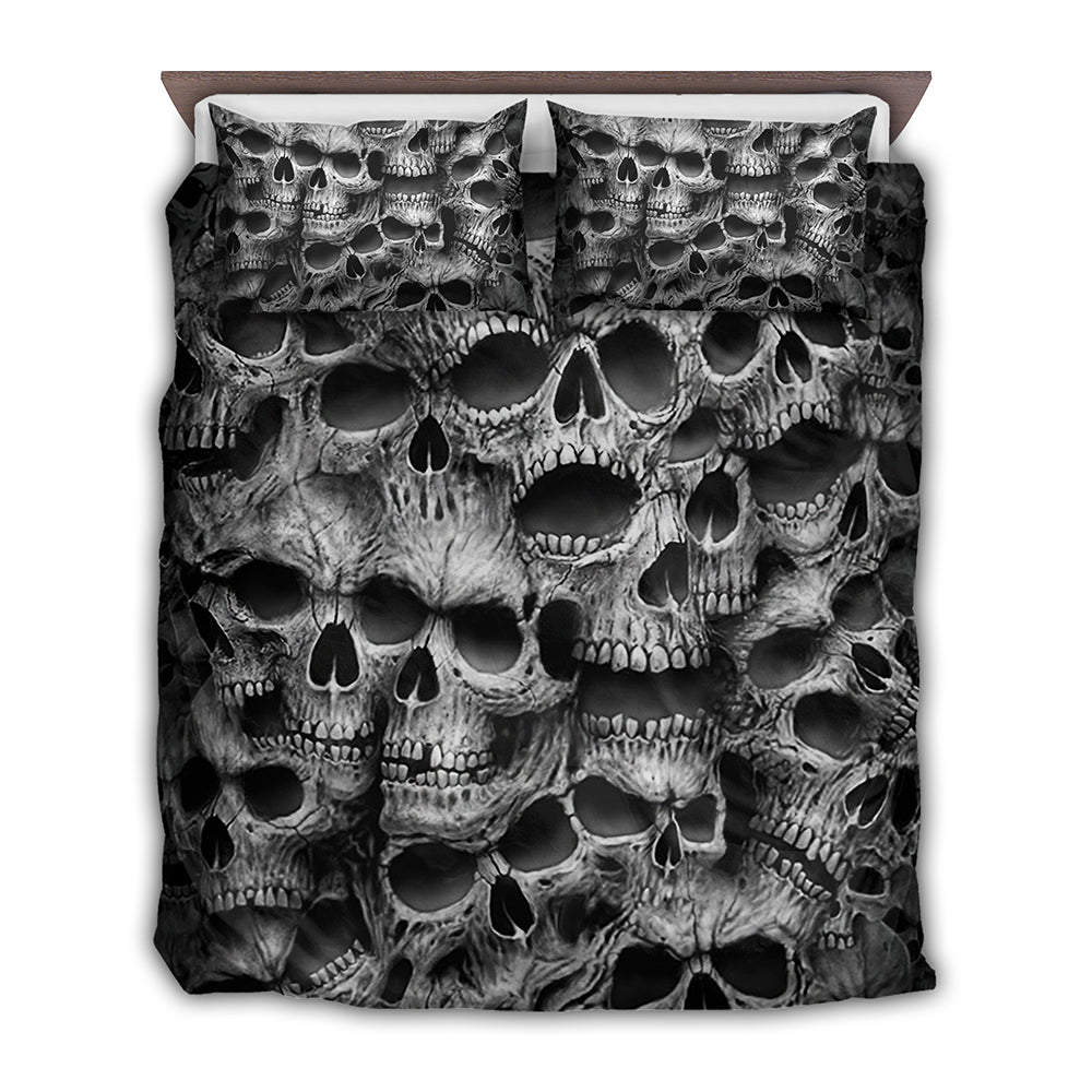 Skull Fearless Bedding Cover For Gothic Bedroom Decor