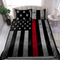 Firefighter Red Line Strength Bedding Cover For Firefighter Bedroom Decor