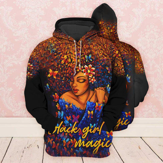 Black Girl Magic Quote Art - 3D Hoodie