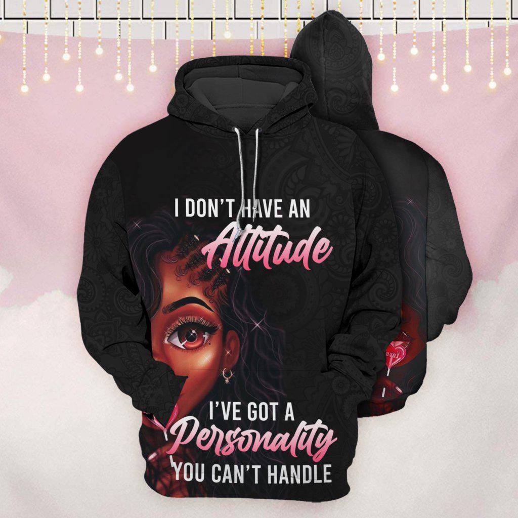 Black Girl You Cant Handle Quote - 3D Hoodie