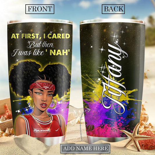 Black Woman Powerful Personalized 20 Oz Tumbler For Hot Cold Drinks And Travel