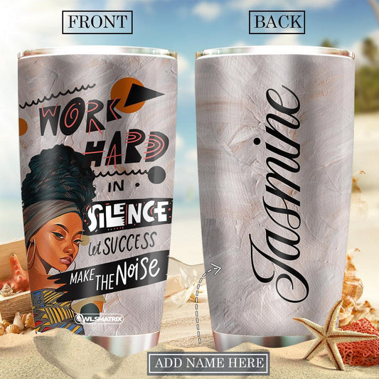 Black Woman Powerful Personalized 20 Oz Tumbler For Daily Coffee Tea Water Travel And Gift Ideas