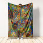 Cat Beautiful Colorful Painting Flannel Blanket For Soft Bed Couch And Home Comfort