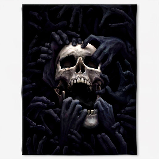 Skull Love Darkness 50 x 60 Inch Flannel Blanket For Cozy Bedroom And Sofa Decor
