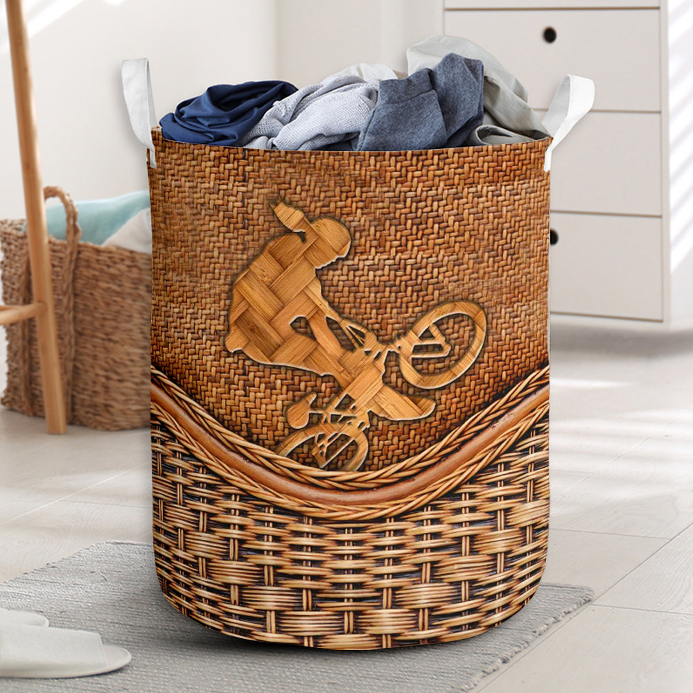 BMX Bike Rattan Teaxture - Laundry Basket - Owls Matrix LTD