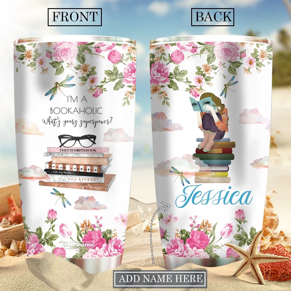 Book I Am A Bookaholic Personalized 20 Oz Tumbler