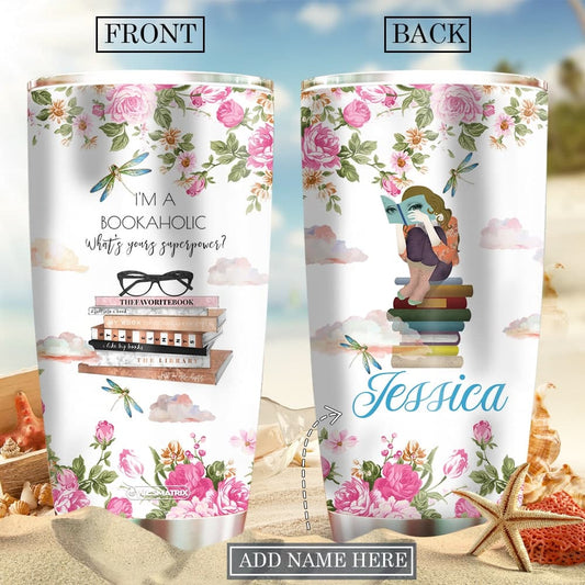 Book I Am A Bookaholic Personalized 20 Oz Tumbler