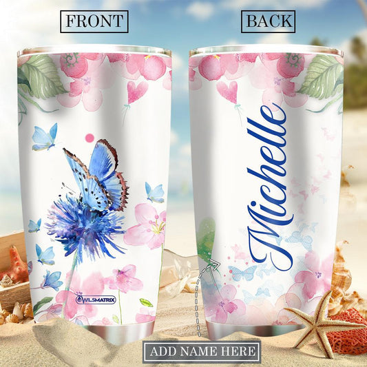 Butterfly Beautiful In Sky Personalized 20 Oz Tumbler For Coffee Lovers Travel Use And Reusable Drinkware