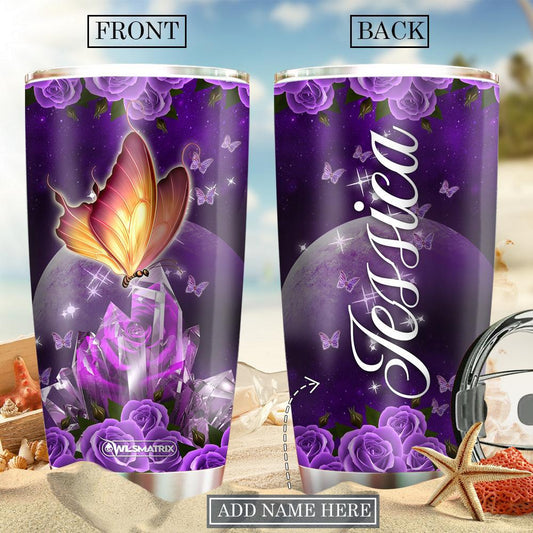 Butterfly Beautiful In Sky Personalized 20 Oz Tumbler For Tea Water Iced Drinks And Personalized Gift Ideas