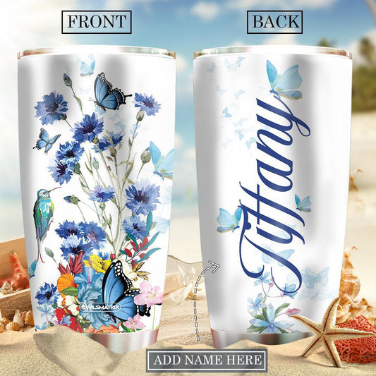 Floral Butterfly Beautiful In Sky Personalized 20 Oz Tumbler For Coffee Travel And Daily Use