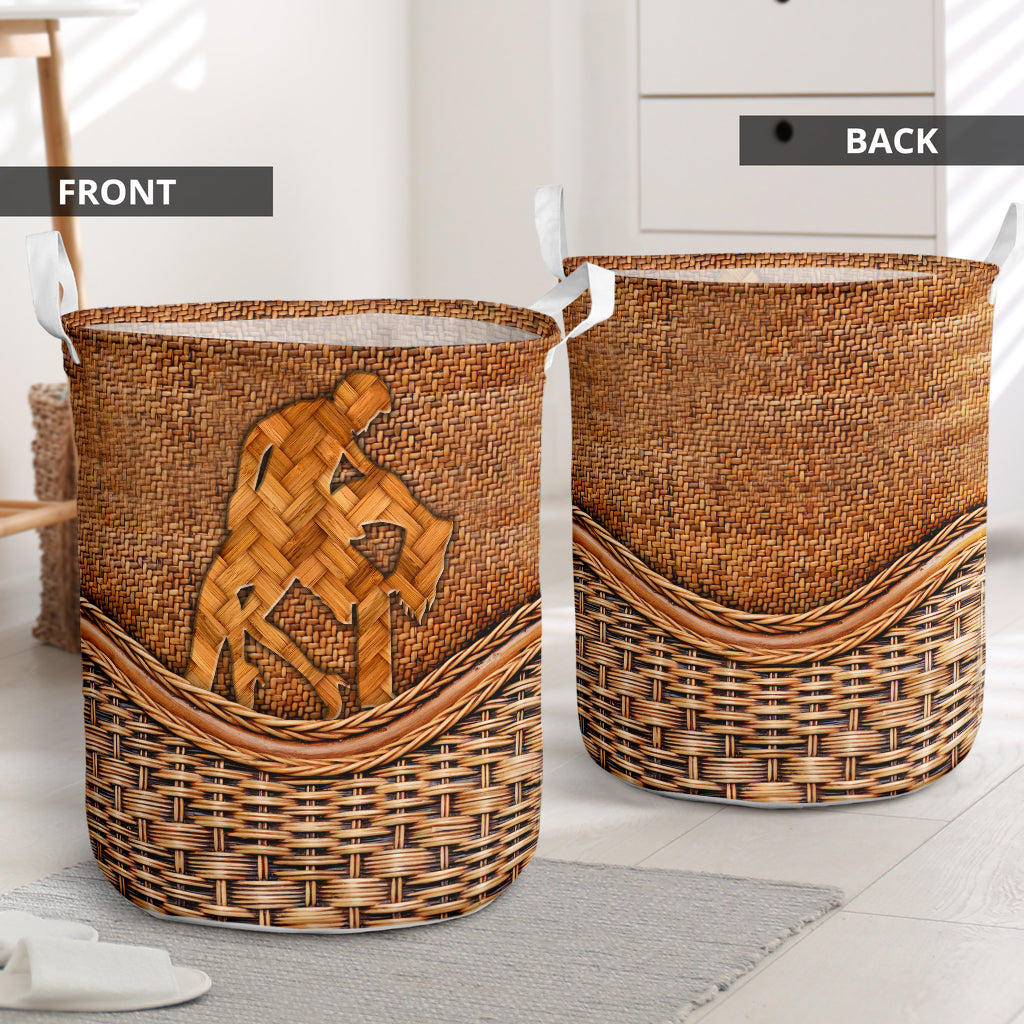 Bachata dance rattan teaxture - Laundry basket - Owls Matrix LTD