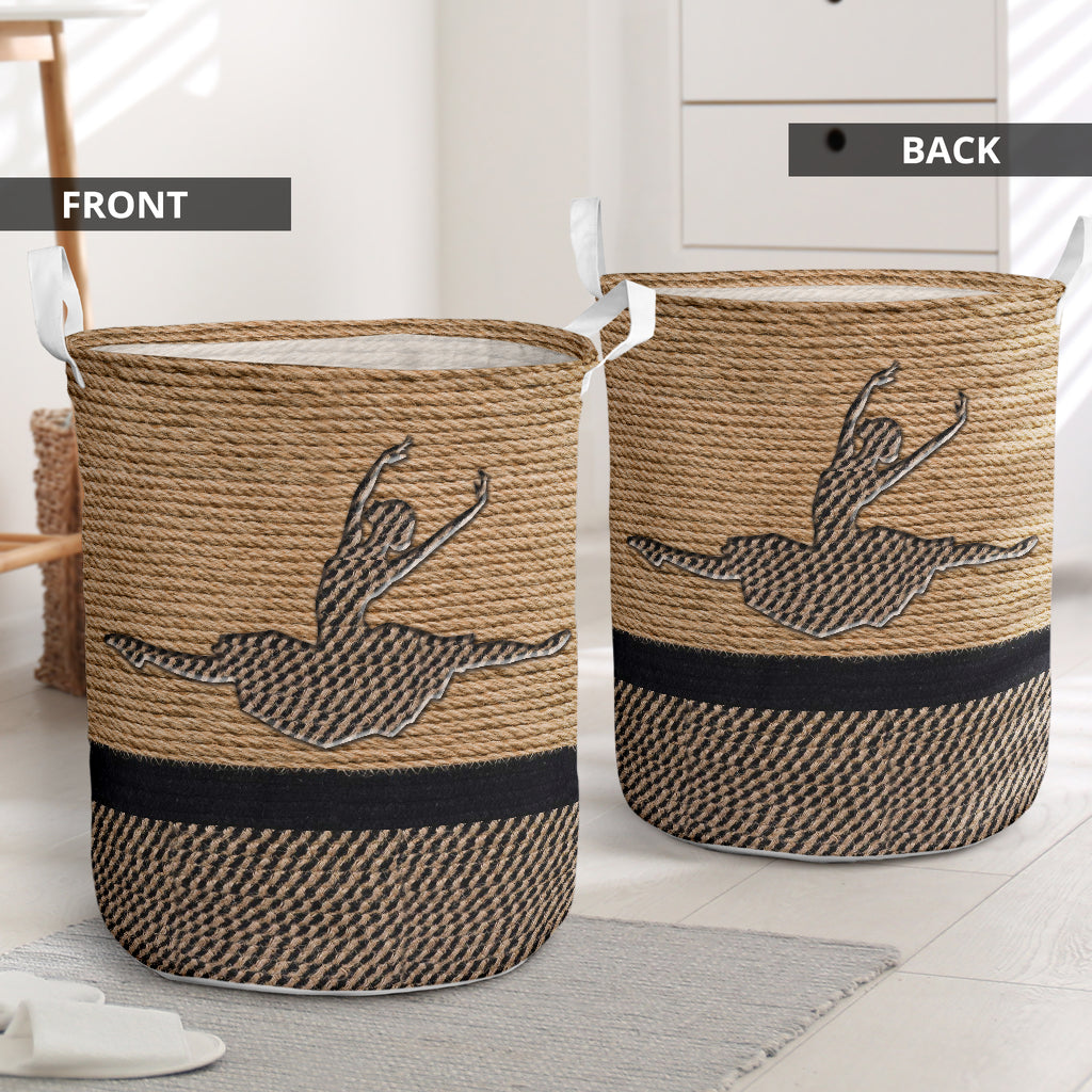 Ballet Dance Rope Wallpaper - Laundry Basket - Owls Matrix LTD