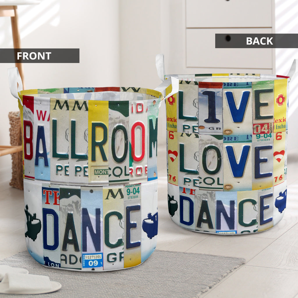 Ballroom dance live love license plate - Laundry basket - Owls Matrix LTD