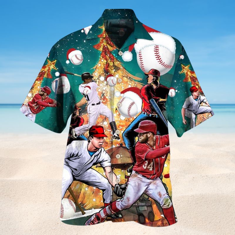 Baseball Christmas Celebration – Hawaiian Shirt