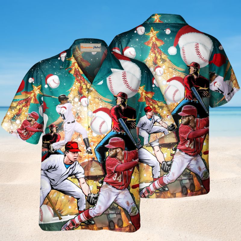 Baseball Christmas Celebration – Hawaiian Shirt