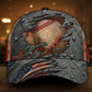 Baseball Crack US Flag – Classic Cap