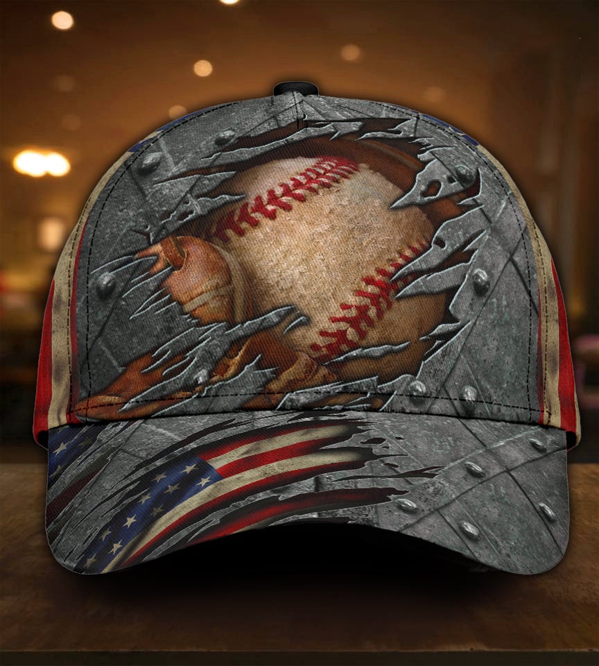 Baseball Crack US Flag – Classic Cap