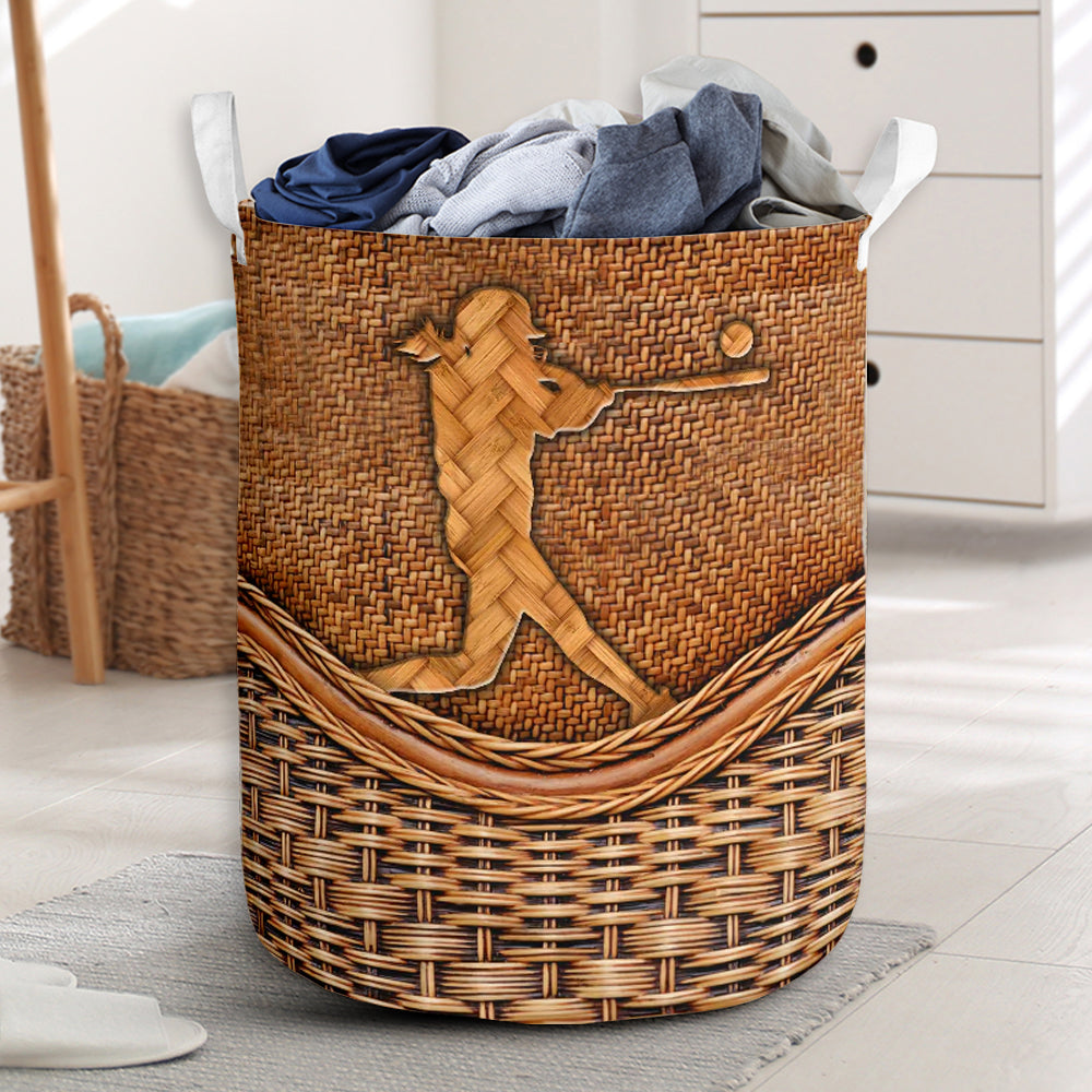 Baseball Rattan Teaxture Lover - Laundry Basket - Owls Matrix LTD