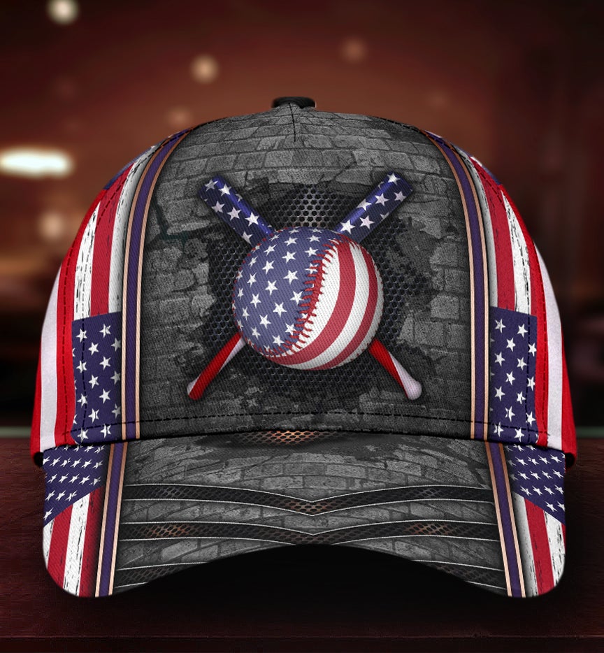 Baseball Wall Crack Pattern – Classic Cap