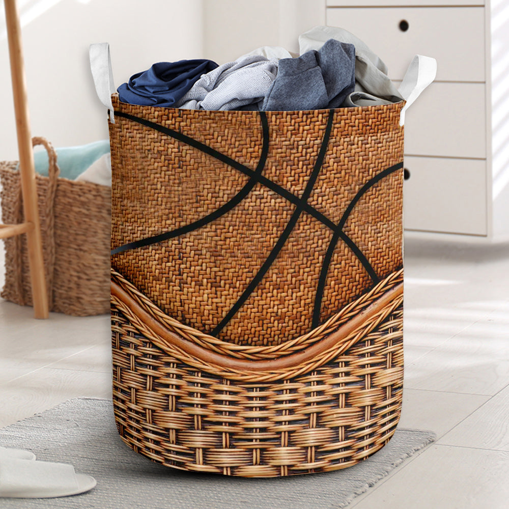 Basketball Rattan Teaxture Lovely Style - Laundry Basket - Owls Matrix LTD
