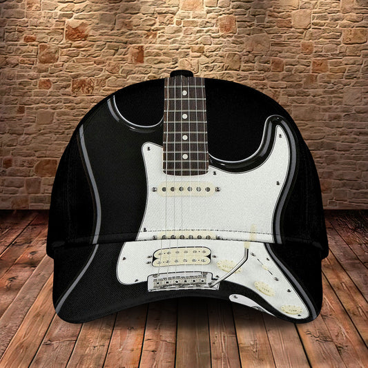 Black White Bass Guitar – Classic Cap