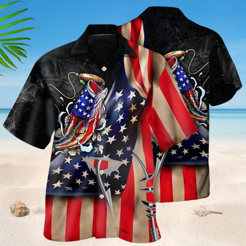 Bass Fishing America Style – Hawaiian Shirt