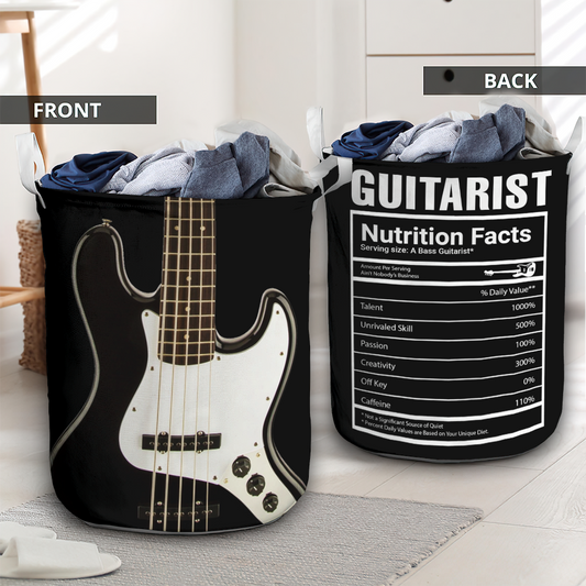 Bass guitarist nutrition facts guitar - Laundry basket - LAUB05NGC010322 - Owls Matrix LTD