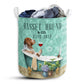 S: 17.72”x13.78” (45x35 cm) Basset Hound Dog And Bath Soap - Laundry Basket - Owls Matrix LTD