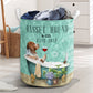 Basset Hound Dog And Bath Soap - Laundry Basket - Owls Matrix LTD