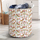 Basset Hound Flower Pattern - Laundry Basket - Owls Matrix LTD