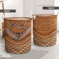 Bat Rattan Teaxture - Laundry Basket - Owls Matrix LTD