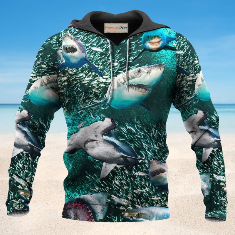 Be A Shark Ocean Quote - 3D Hoodie