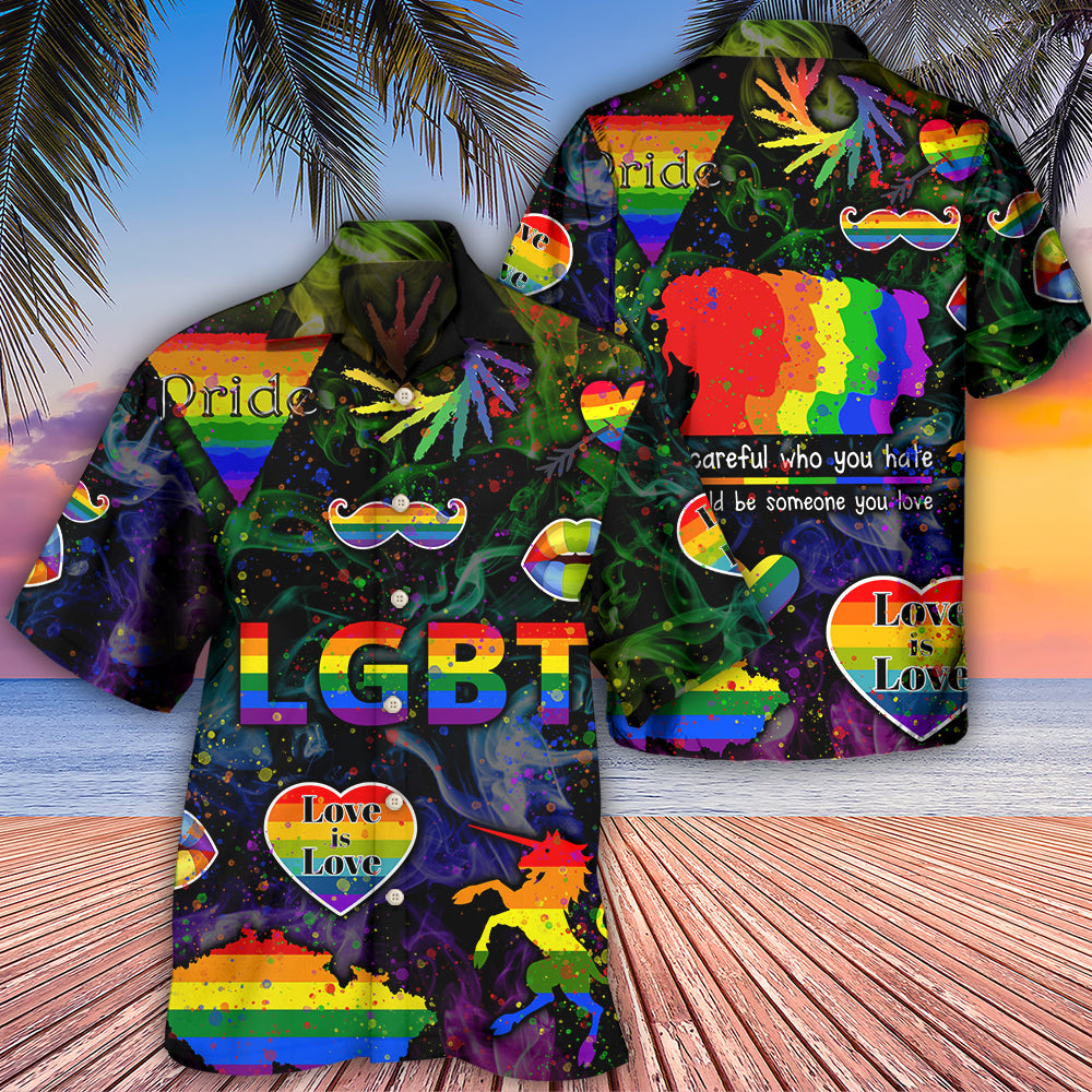 Equality Message Bold Rainbow Art - Hawaiian Shirt