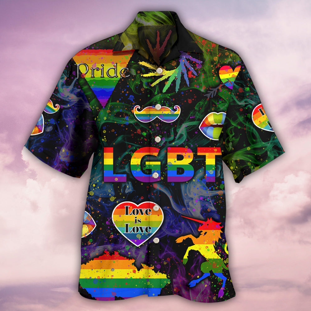 Equality Message Bold Rainbow Art - Hawaiian Shirt