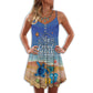 Beach Love Turtle Life – Women's Summer Sleeveless V-Neck Camisole Dress