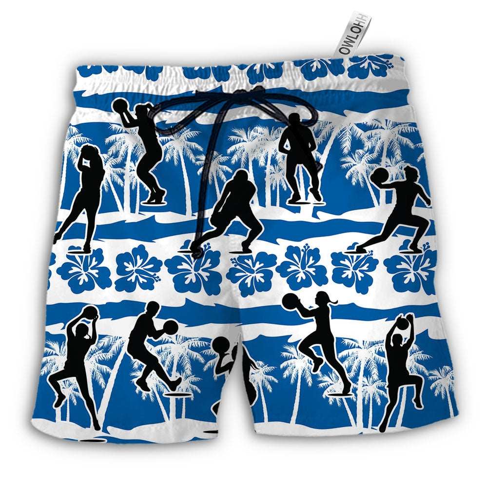 Beach Short / Adults / S Netball Beach Tropical Floral - Beach Short - Owls Matrix LTD