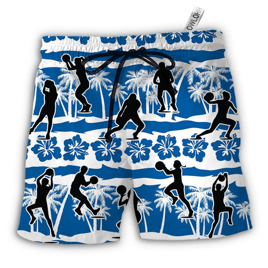 Beach Short / Adults / S Netball Beach Tropical Floral - Beach Short - Owls Matrix LTD