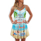 Born For The Beach – Women's Summer Sleeveless V-Neck Camisole Dress