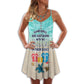 Beach Soul Born Free – Women's Summer Sleeveless V-Neck Camisole Dress