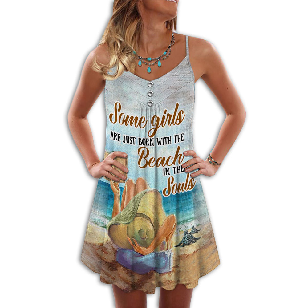 Beach Soul Girls – Women's Summer Sleeveless V-Neck Camisole Dress