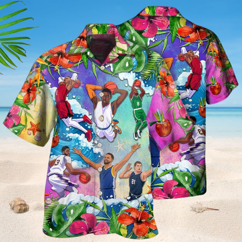 Beach Basketball Summer Style – Hawaiian Shirt
