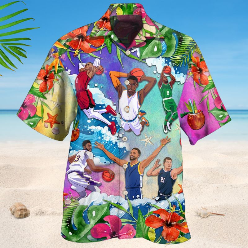 Beach Basketball Summer Style – Hawaiian Shirt