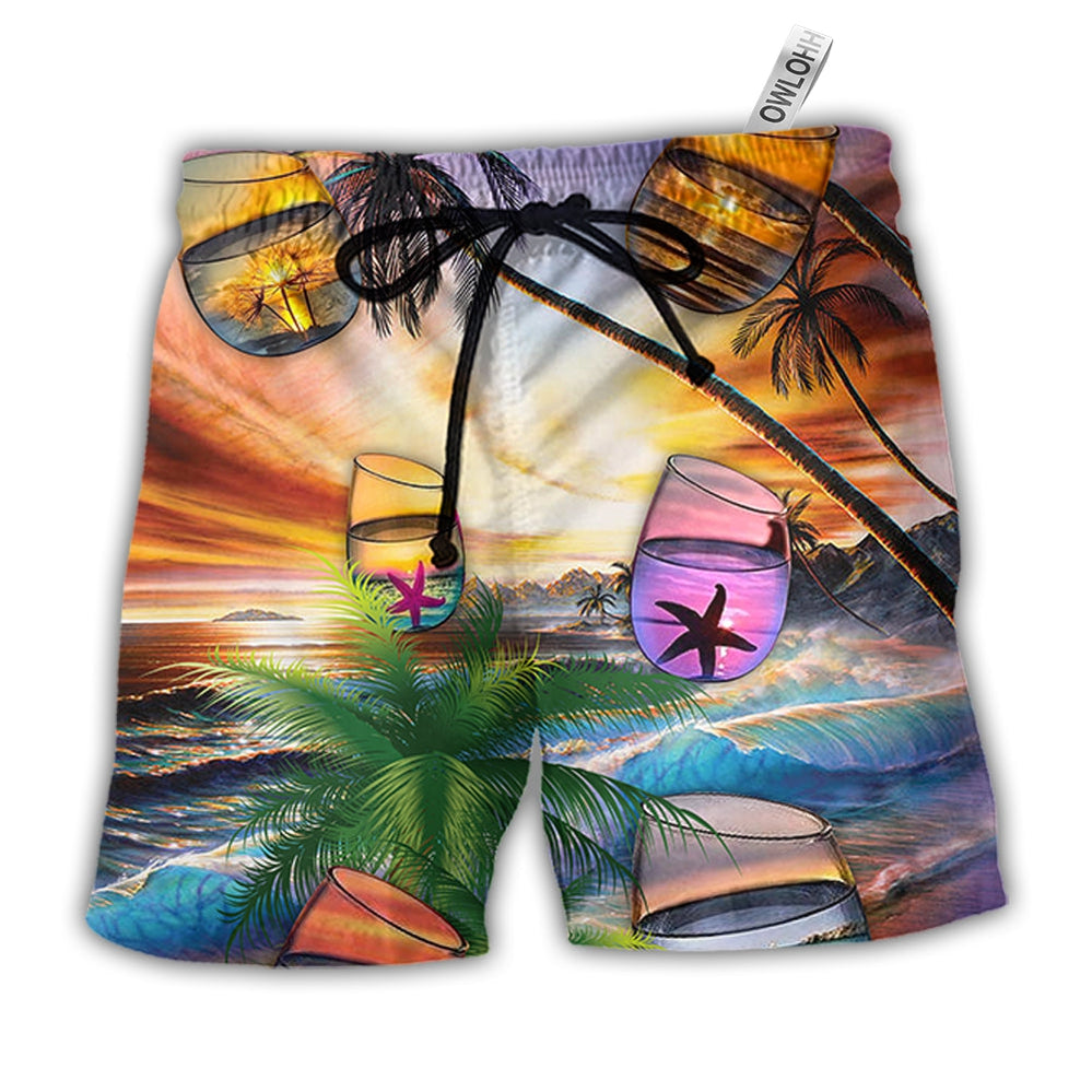 Beach Short / Adults / S Beach Cocktail Style - Beach Short - Owls Matrix LTD