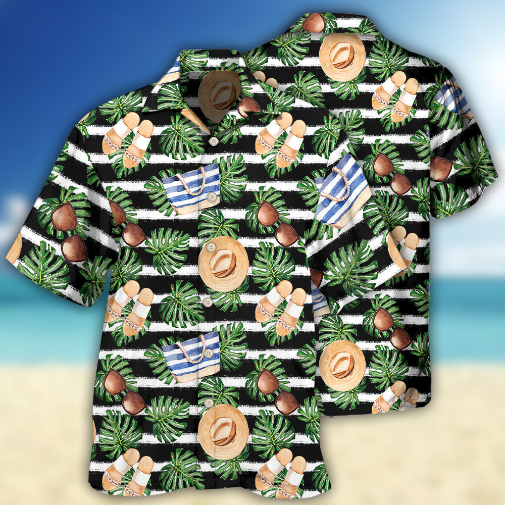 Beachwear Tropical Leaf Pattern – Hawaiian Shirt