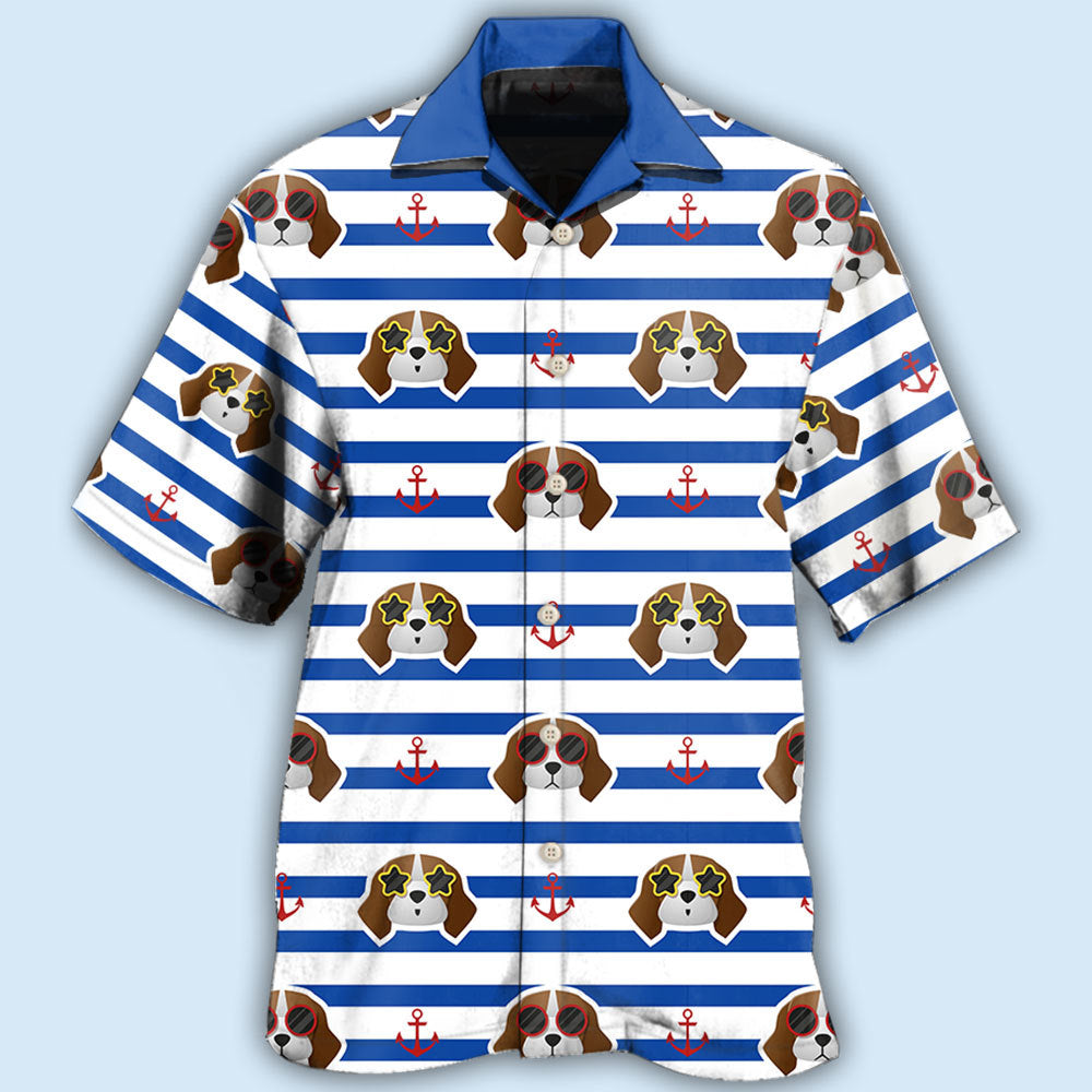 Cute Beagle Anchor Style – Hawaiian Shirt