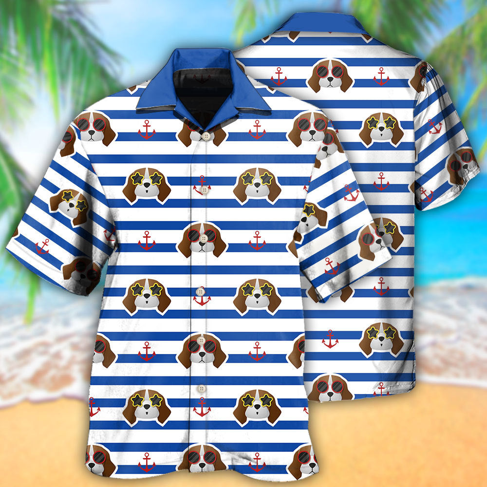 Cute Beagle Anchor Style – Hawaiian Shirt