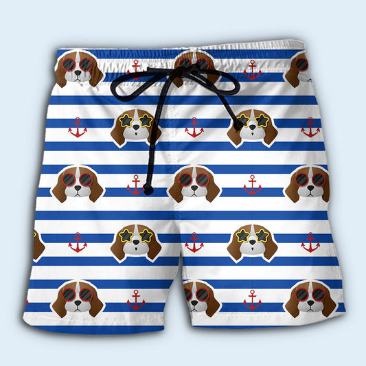 Beagle Cute Anchor Theme – Beach Short